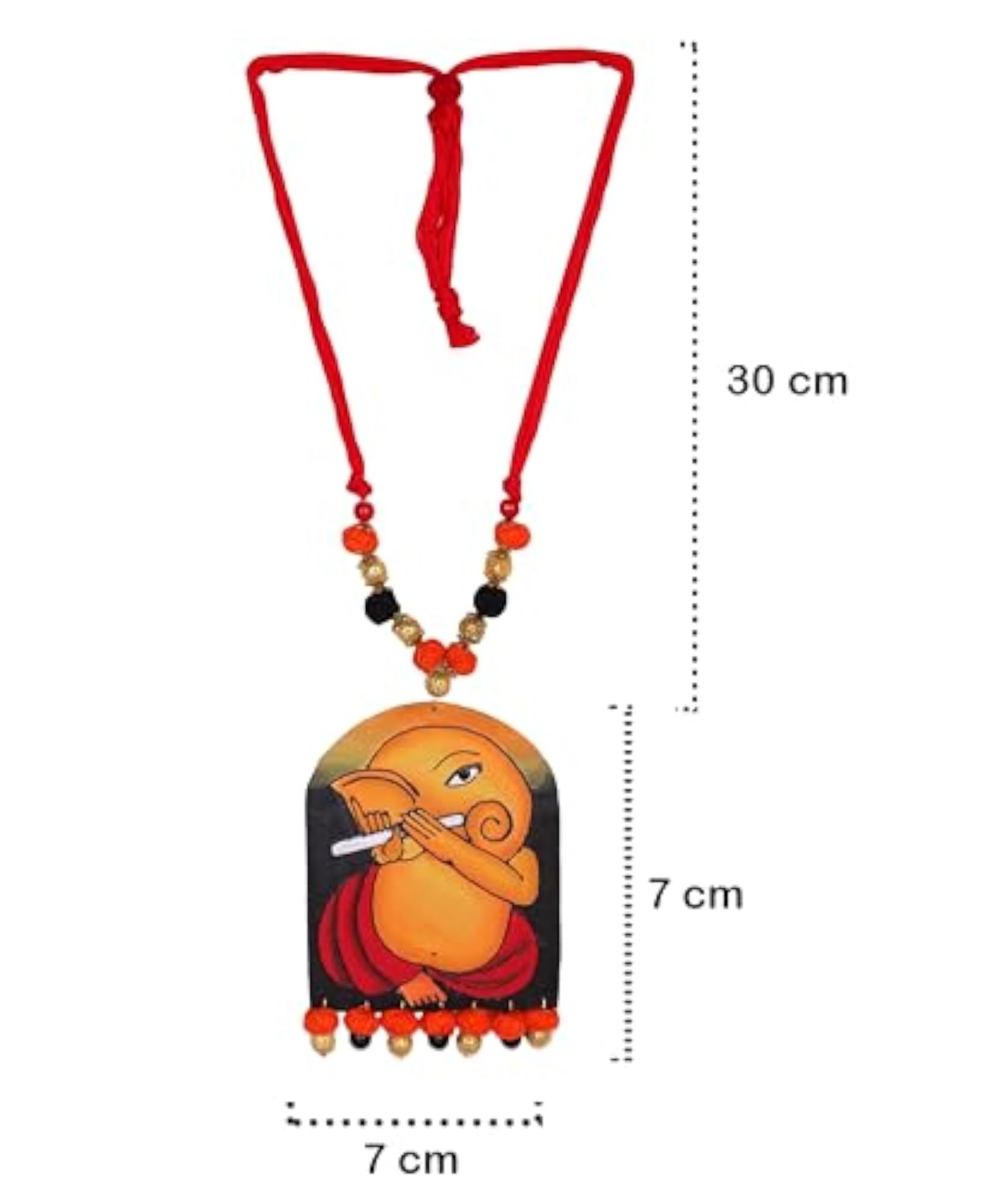 Traditional Multi Color Handmade Ganesha Necklace for Women